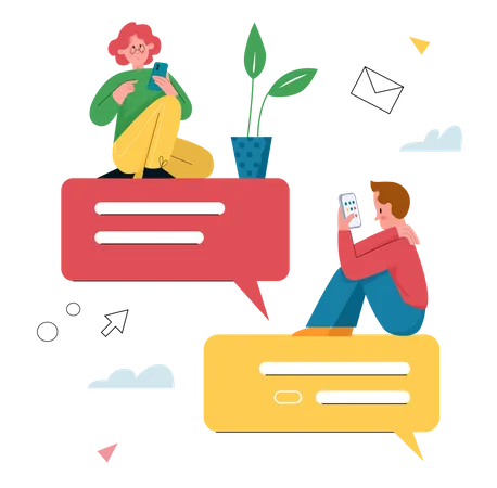 Conversa on-line  Illustration