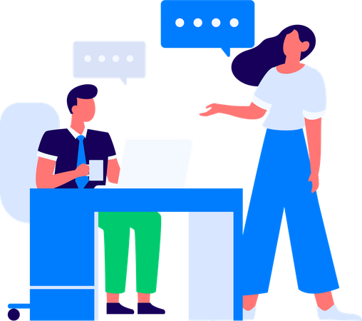 Conversaciones de negocios seguras  Ilustración