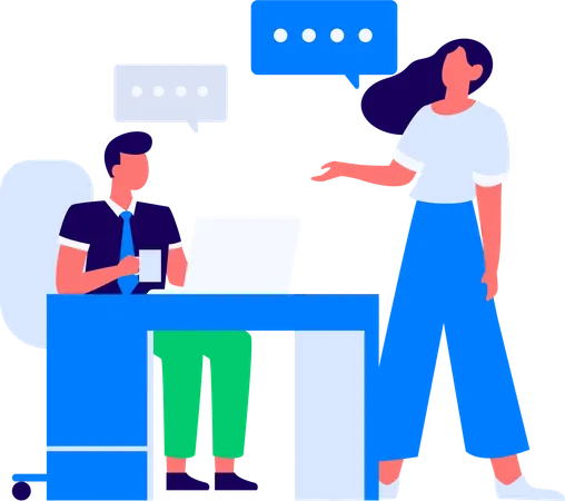 Conversaciones de negocios seguras  Ilustración