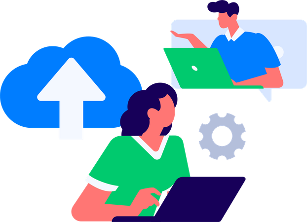 Conversaciones de negocios seguras  Ilustración
