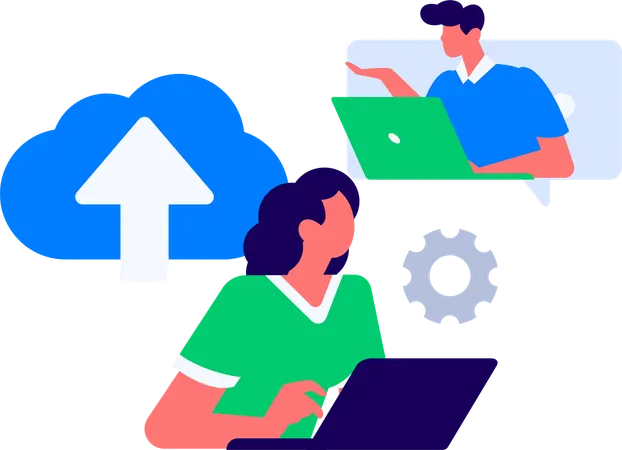 Conversaciones de negocios seguras  Ilustración