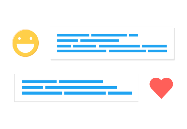 Conversando na internet  Illustration