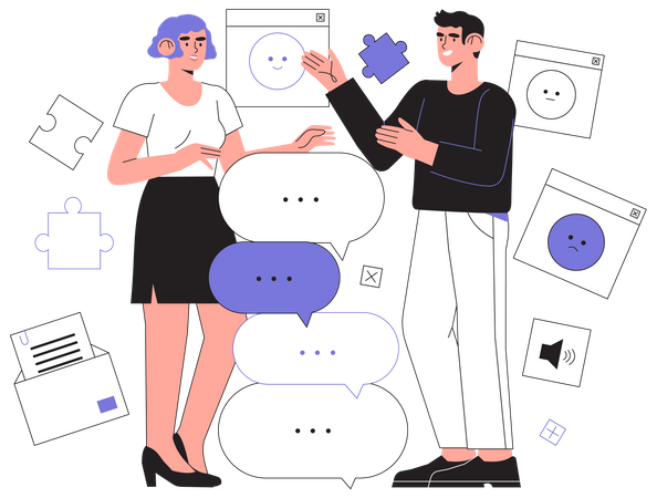 Conversation by email Illustration