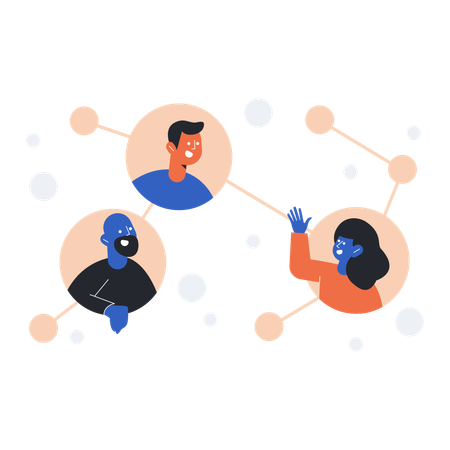 Conversation of ideas between individuals  Illustration