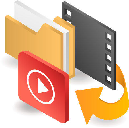 Convert video file  Illustration