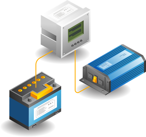 Converting AC electrical energy to DC with a converter  Illustration
