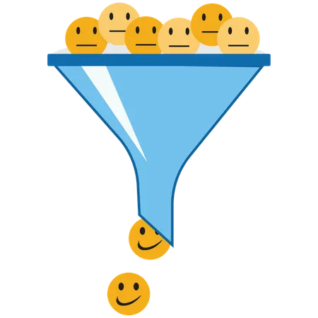 Converting unhappiness into happiness  Illustration