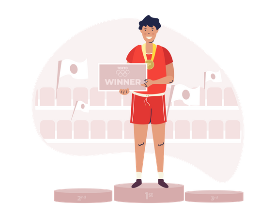 Conviértete en el ganador del 1er lugar  Ilustración