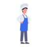 illustration for cooking person