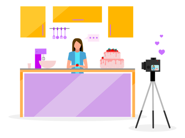 Cook blogger  Illustration