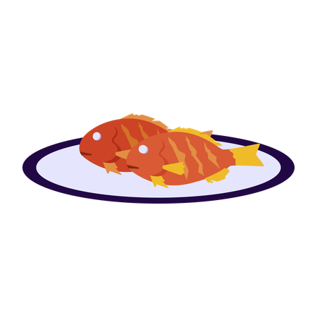 Cooked Fish  Illustration