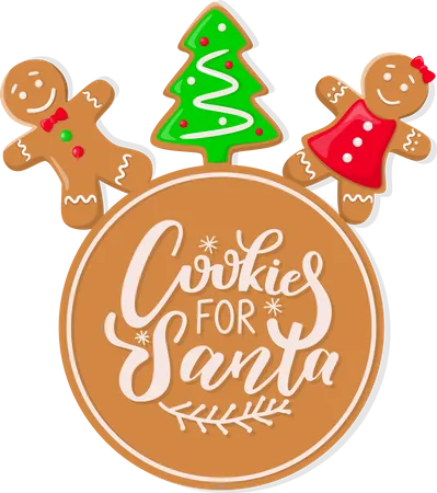 Cookie for Santa Claus  Illustration