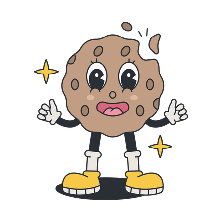 Personagem Cookies abrindo os dois braços  Ilustração