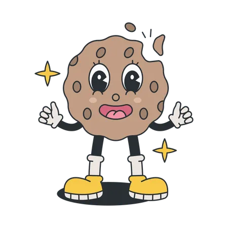 Personagem Cookies abrindo os dois braços  Ilustração