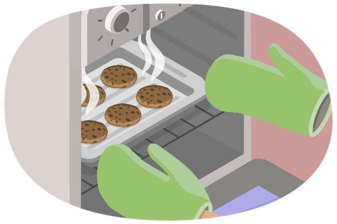Cooking Biscuit , Homemade Cookies  イラスト