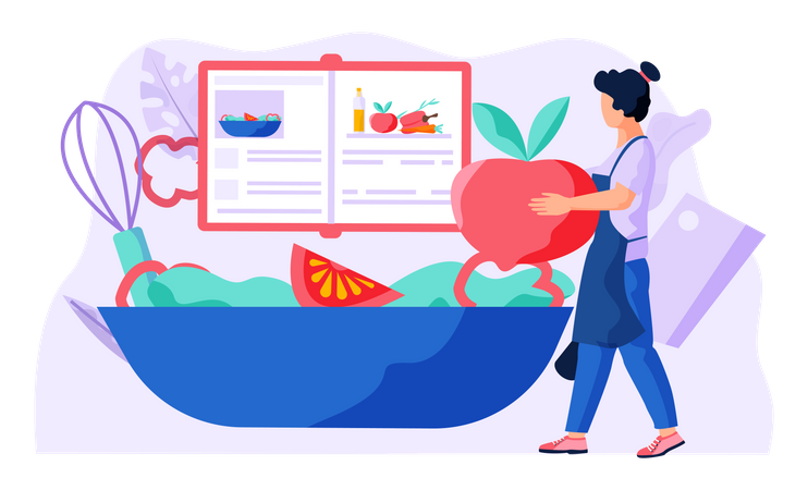 Cooking book  일러스트레이션
