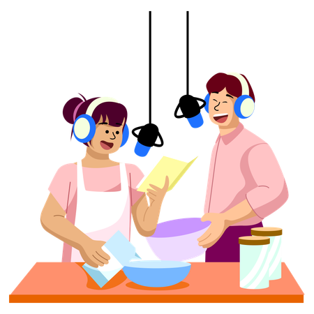 Cooking Show Podcast”  イラスト