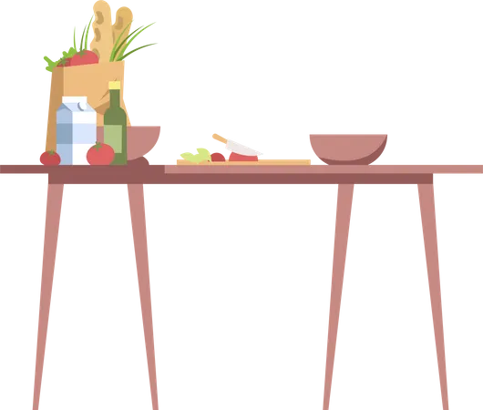 Cooking table Illustration
