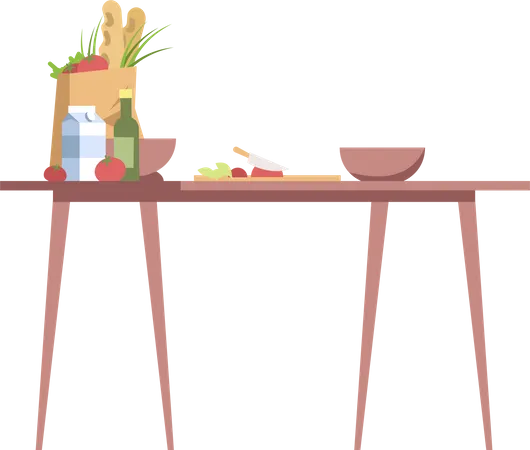 Cooking table  Illustration