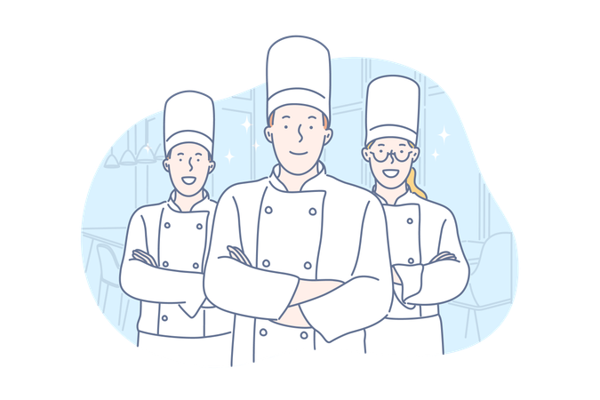 Cooking team  Illustration