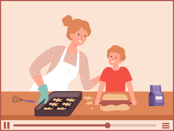 Cooking video Illustration