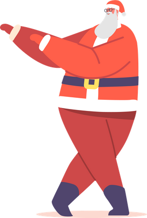 Cool Santa Claus Performing Dance  Illustration