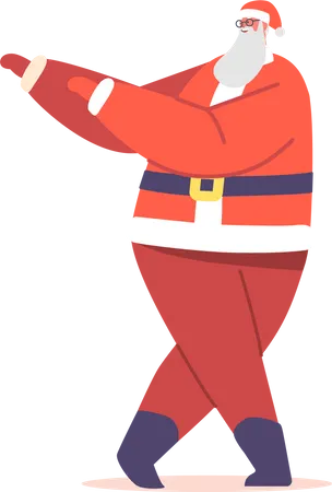 Cool Santa Claus Performing Dance  Illustration