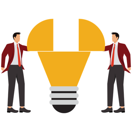 Cooperate synergy for business growth  Illustration