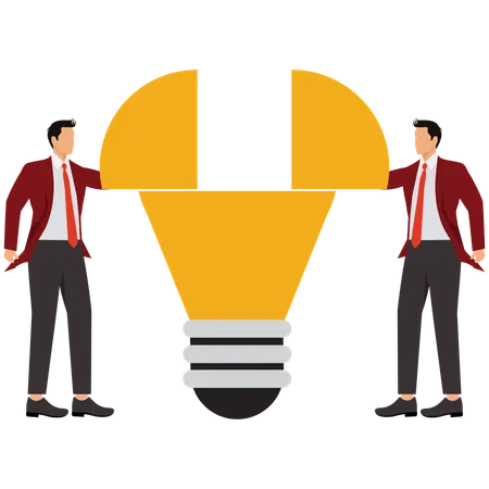 Cooperate synergy for business growth  Illustration
