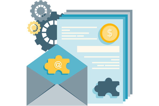 Cooperation agreement email  Illustration