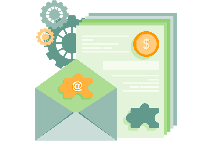 Cooperation agreement email  Illustration