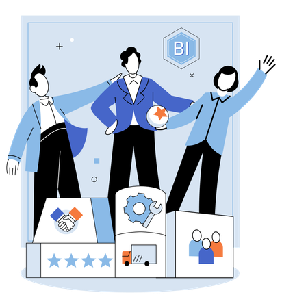 Cooperation among stakeholders is crucial for achieving shared business goals  Illustration