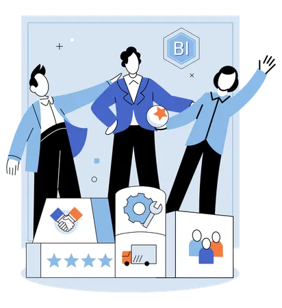 Cooperation among stakeholders is crucial for achieving shared business goals  Illustration