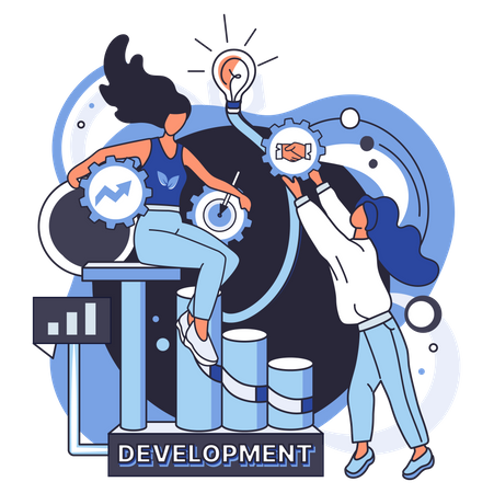 Cooperative development team Illustration
