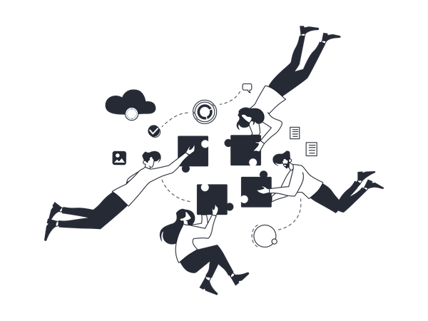 Cooperative work  Illustration
