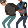 illustration for cop officer arresting criminal