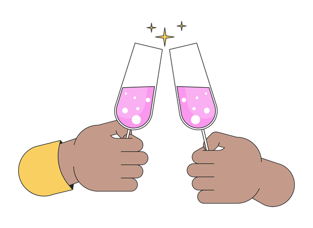 Copa de champagne  Ilustración