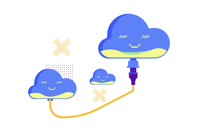 Copia de seguridad de nube a nube  Ilustración