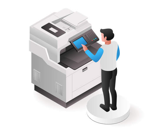 Copier Operator  Illustration