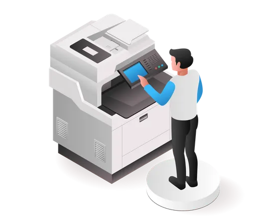 Copier Operator  Illustration