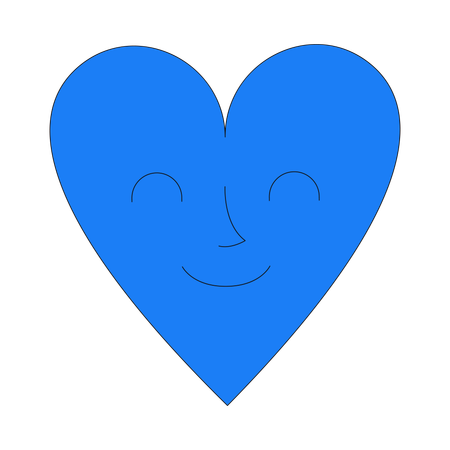 Corazón sonriente para la experiencia del usuario y las emociones  Ilustración