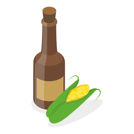 Corn Oil Bottles  Illustration