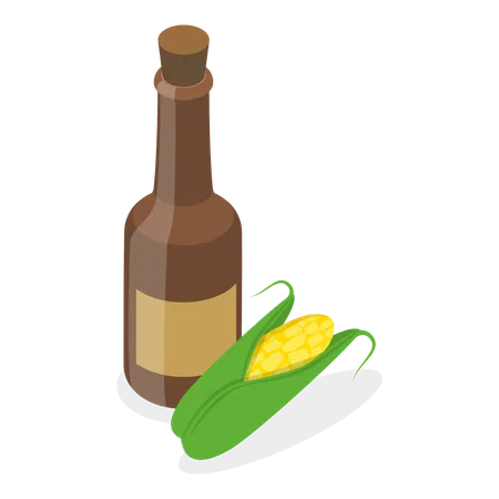 Corn Oil Bottles  Illustration