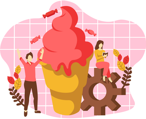 Cornet de glace  Illustration