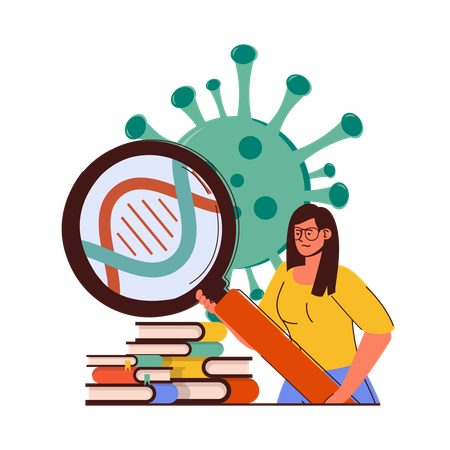 Corona dna research  Illustration