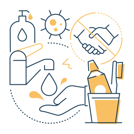 Corona hygiene  Illustration