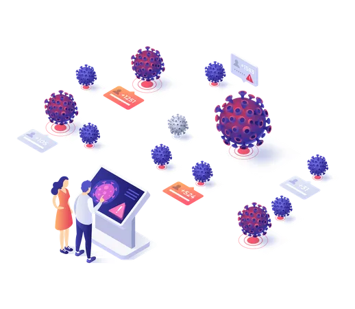 Corona infected people analysis on basis of location  Illustration