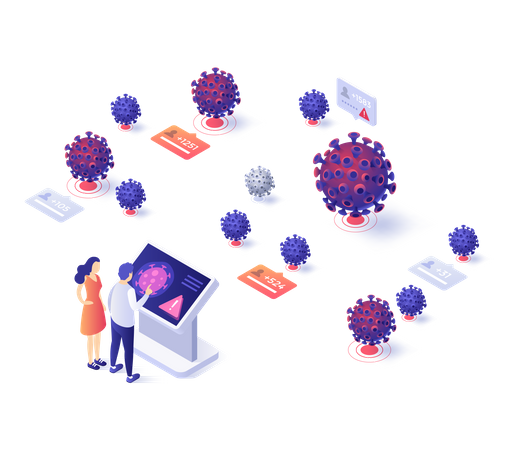 Corona infected people analysis on basis of location  Illustration
