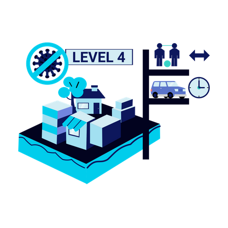 Corona lockdown guidelines  Illustration