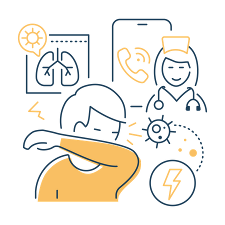 Corona symptoms  Illustration